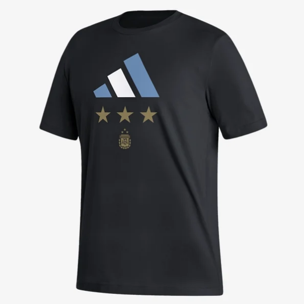 adidas Argentina 2022 Winners T-Shirt - Black International Replica Black Mens Small - Third Coast Soccer