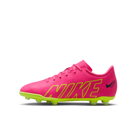 Nike Jr. Mercurial Vapor 15 Club FG - Pink Blast/Volt Youth Footwear Pink Blast/Volt/Gridiron Youth 2 - Third Coast Soccer