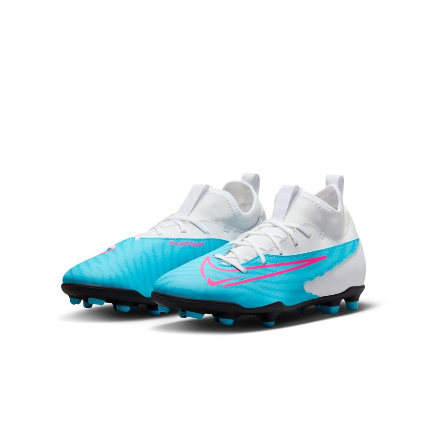 Nike Junior Phantom GX Club Dynamic Fit FG - Baltic Blue/Pink Blast/White Youth Footwear Closeout Baltic Blue/Pink Blast/White Youth 1 - Third Coast Soccer