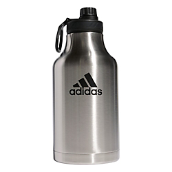adidas Steel 2L Metal Bottle - Stainless Steel/Black Player Accessories Stainless Steel/Black  - Third Coast Soccer