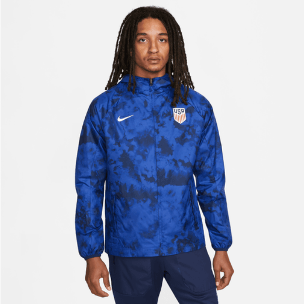 ウェア USA National Soccer Team Nike Jacket NWT Nike USMNT Full Zip Graphic Jacket - Bright Blue/White – Third