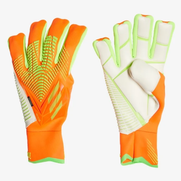 adidas Predator Pro Fingersave Goalkeeper Glove - Solar Red/Solar Greem Gloves Solar Red/Team Solar Green 10 - Third Coast Soccer