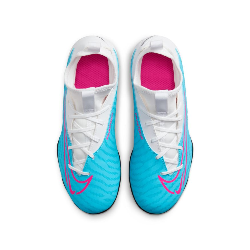 Nike Junior Phantom GX Club Dynamic Fit FG - Baltic Blue/Pink Blast/White Youth Footwear Closeout   - Third Coast Soccer