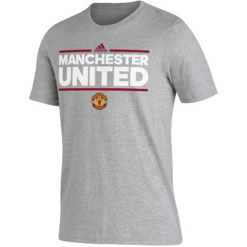 adidas Manchester United Fresh Tee - Grey Heather Club Replica Grey Mens XSmall - Third Coast Soccer