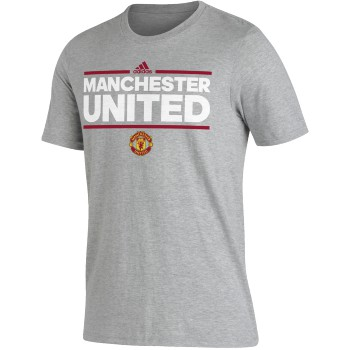 adidas Manchester United Fresh Tee - Grey Heather Club Replica Grey Mens Small - Third Coast Soccer