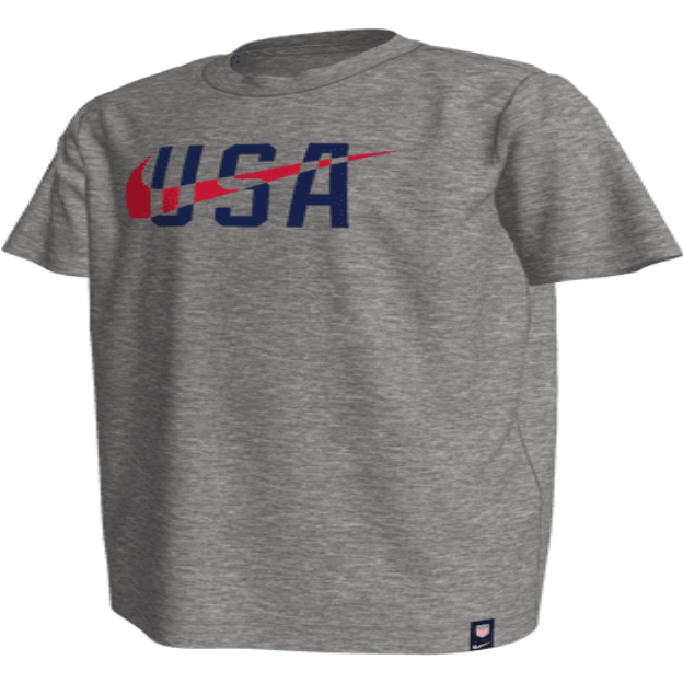 Nike Youth USA Swoosh WC22 Tee - Dark Grey Heather International Replica Dark Grey Heather Youth XSmall - Third Coast Soccer