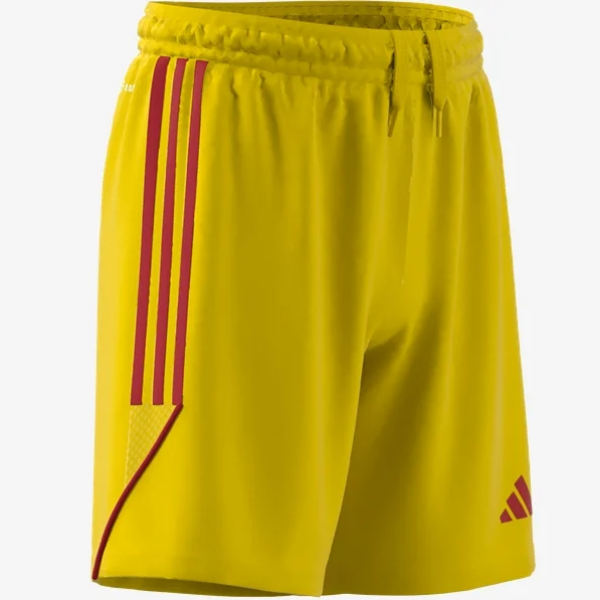adidas Tiro 23 Goalkeeper Short - Team Yellow Goalkeeper Team Yellow/College Red Mens Medium - Third Coast Soccer