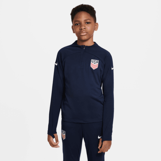 Nike Youth USMNT Academy Drill Top International Replica Closeout Obsidian/White Youth XSmall - Third Coast Soccer