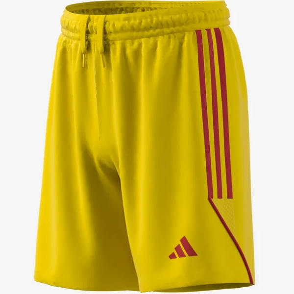 adidas Tiro 23 Goalkeeper Short - Team Yellow Goalkeeper Team Yellow/College Red Mens Small - Third Coast Soccer