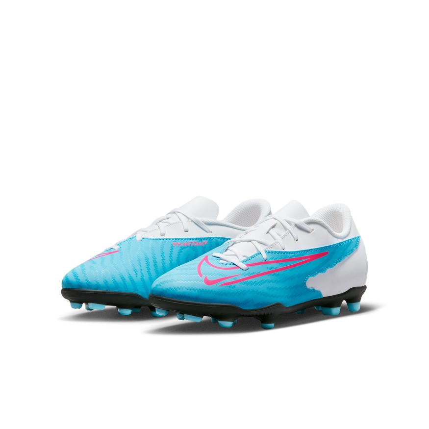 Nike Junior Phantom GX Club FG Baltic Blue Pink Blast White Third Coast Soccer