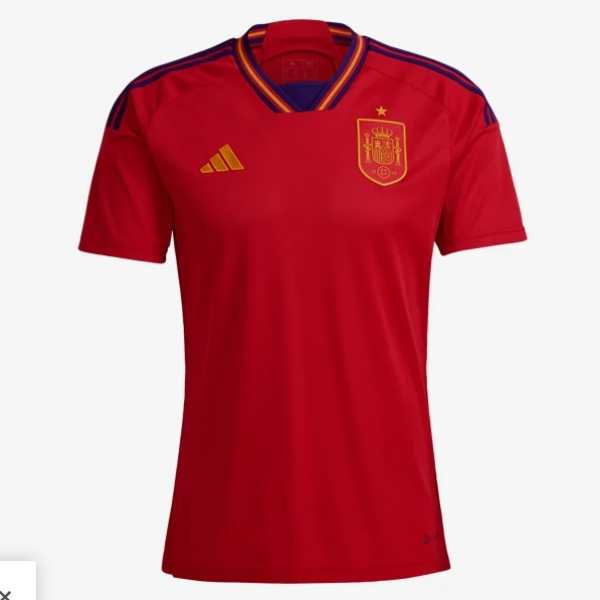 adidas Spain Home Jersey 2022 International Replica Closeout Mens Small Team Power Red/Team Navy Blue - Third Coast Soccer