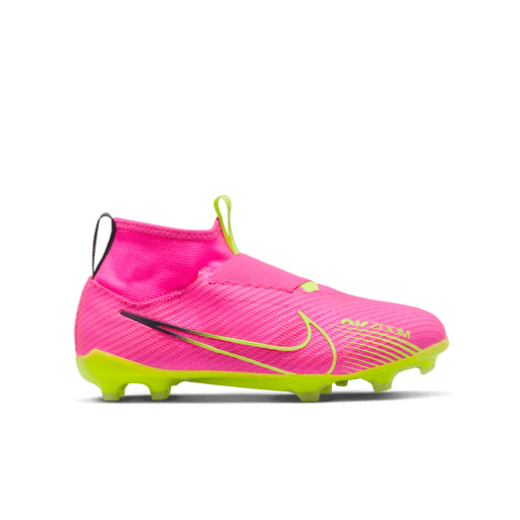 Nike Junior Zoom Mercurial Superfly 9 Pro FG - Pink Blast/Volt Youth Firm Ground   - Third Coast Soccer
