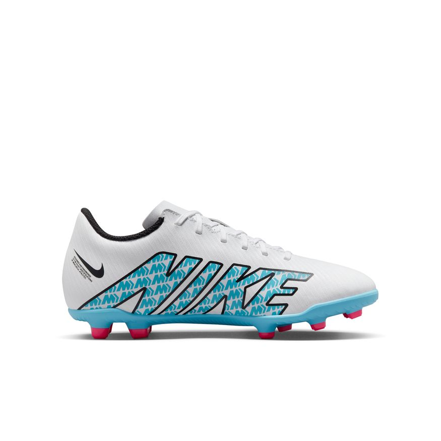 Nike Junior Mercurial Vapor 15 Club FG - White/Baltic Blue/Pink Blast Youth Footwear Closeout   - Third Coast Soccer