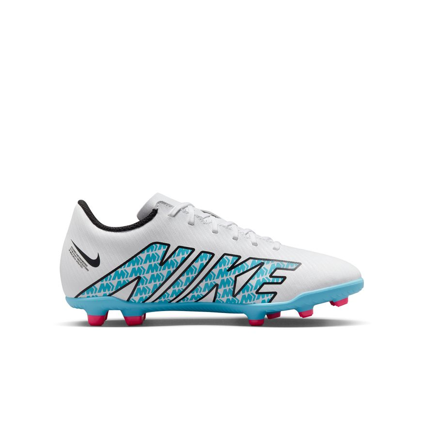 Nike Junior Mercurial Vapor 15 Club FG - White/Baltic Blue/Pink Blast Youth Footwear   - Third Coast Soccer