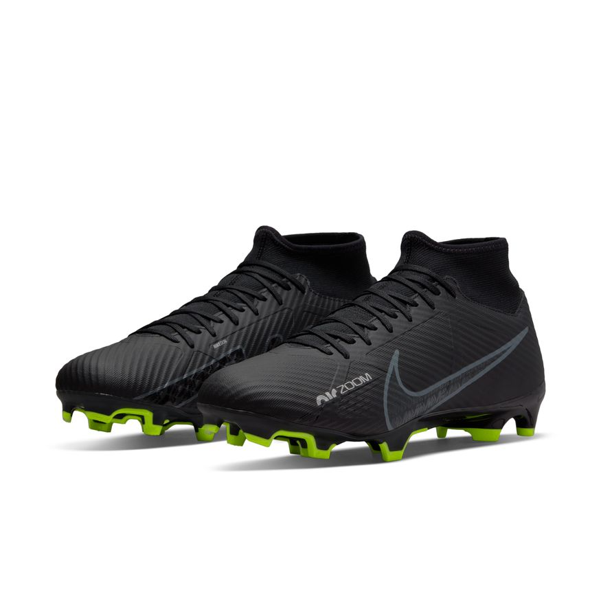 Nike Zoom Mercurial Superfly 9 Academy FG - Black/Smoke Grey/White/Volt Men's Footwear Closeout Black/Dk Smoke Grey/White/Volt Mens 6.5 - Third Coast Soccer