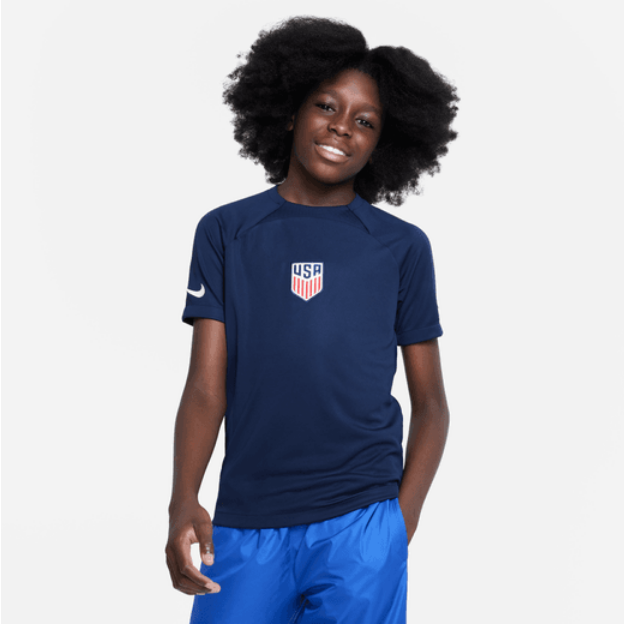 Nike Youth USMNT Training Jersey 2022 International Replica Closeout Obsidian/White Youth XSmall - Third Coast Soccer