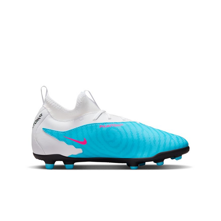 Nike Junior Phantom GX Club Dynamic Fit FG - Baltic Blue/Pink Blast/White Youth Footwear Closeout   - Third Coast Soccer