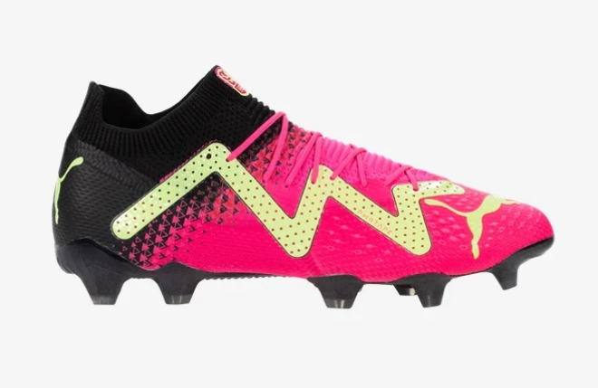 Puma Future Ultimate Tricks FG/AG - Black/Ravish/Fast Yellow Men's Footwear Closeout   - Third Coast Soccer