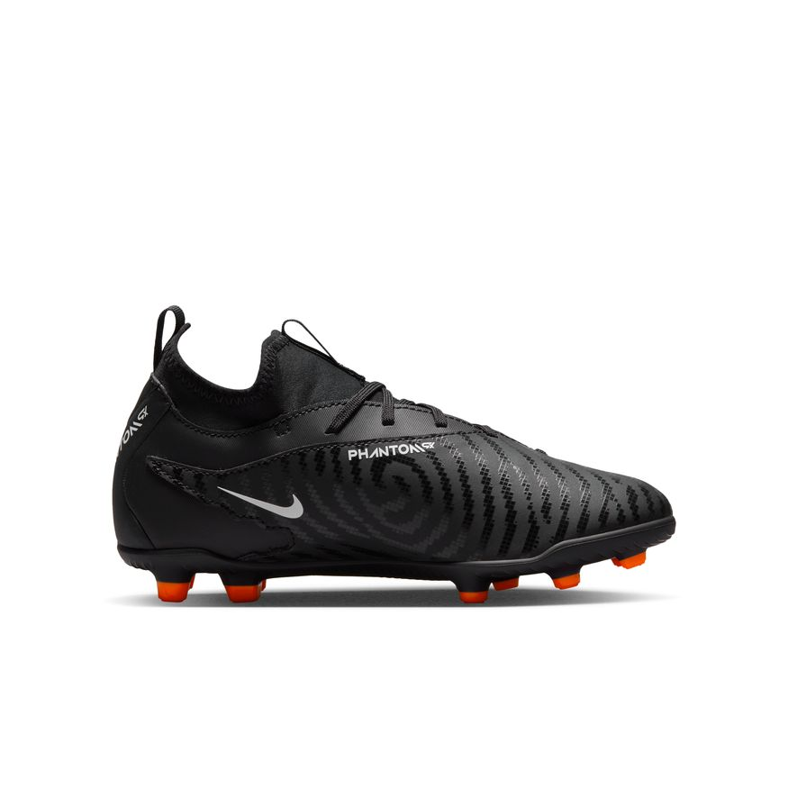 Nike Junior Phantom GX Club Dynamic Fit FG - Black/White/Dark Grey Youth Footwear Closeout Black/White/Dark Smoke Grey Youth 2 - Third Coast Soccer