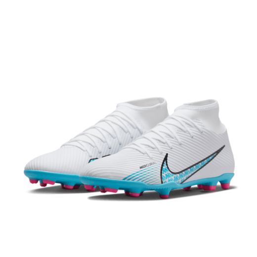 Nike Mercurial Superfly 9 Club FG - White/Baltic Blue/Pink Blast Mens Footwear White/Baltic Blue/Pink Blast Mens 6.5 - Third Coast Soccer