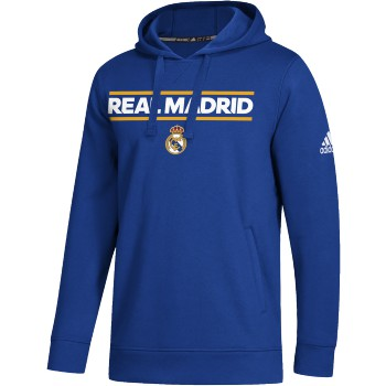 adidas Real Madrid Fleece Hoody - Royal Club Replica Collegiate Royal/White Mens XSmall - Third Coast Soccer