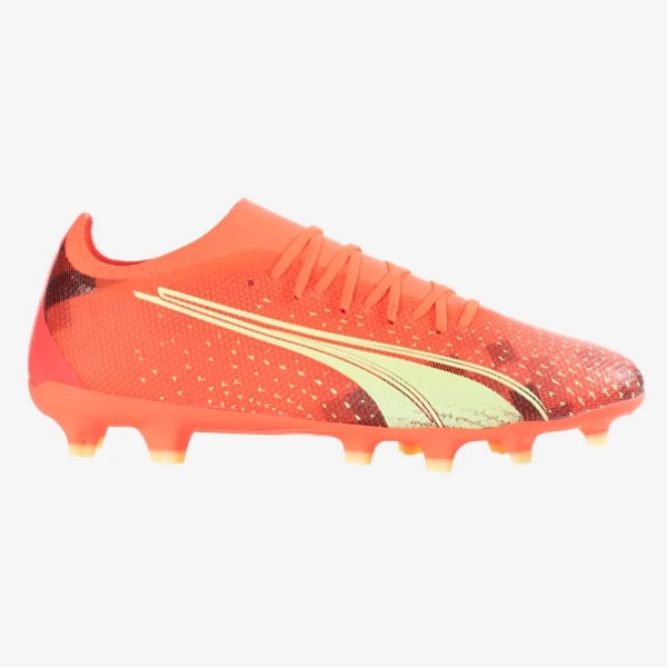 Puma Ultra Match FG - Fiery Coral/Fizzy Light/Puma Black Men's Footwear Closeout Mens 8.5 Orange - Third Coast Soccer