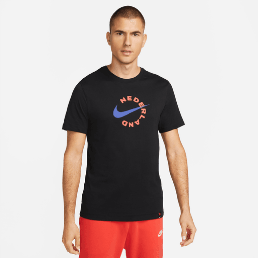 Nike Netherlands Swoosh Tee - Black International Replica Black Mens Small - Third Coast Soccer