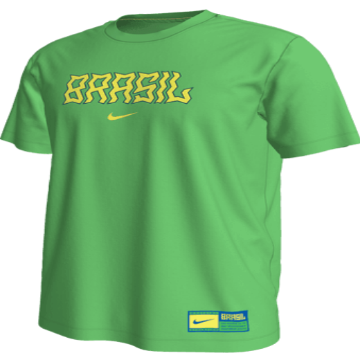 Nike Brazil Swoosh Tee - Light Green Spark International Replica Light Green Spark Mens Small - Third Coast Soccer