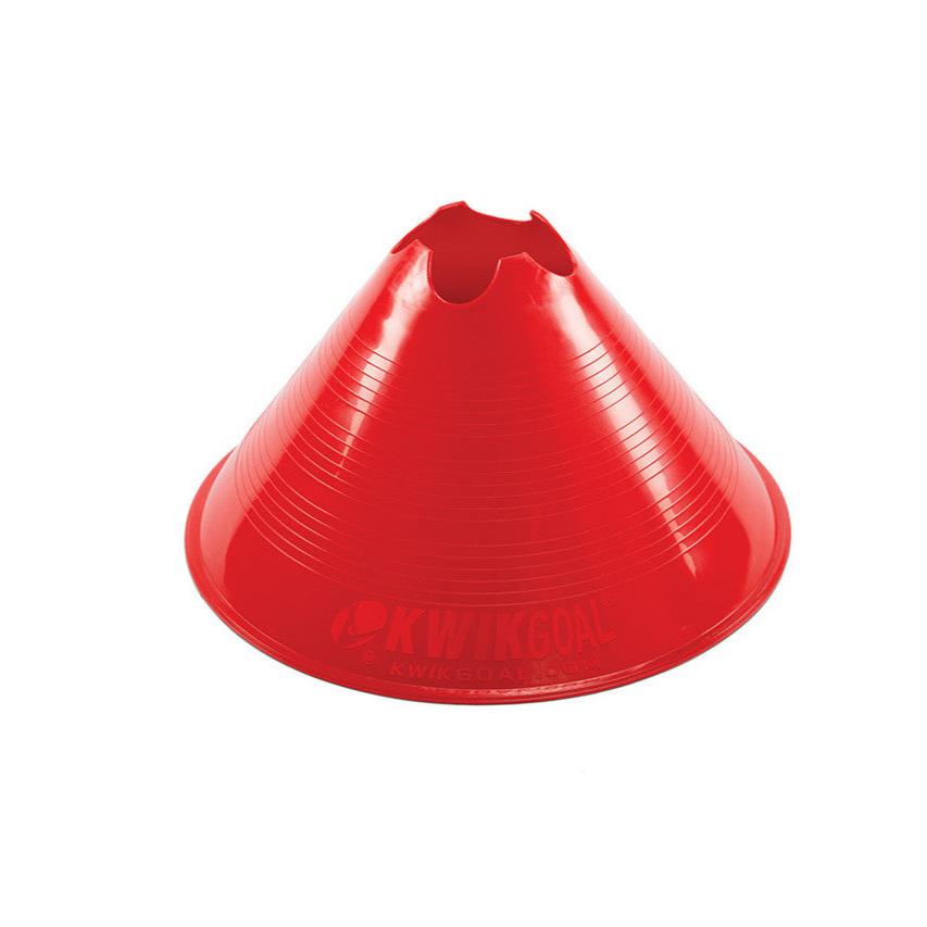 Kwikgoal Jumbo Disc Cone - Red Coaching Accessories Red Pack of 12 - Third Coast Soccer