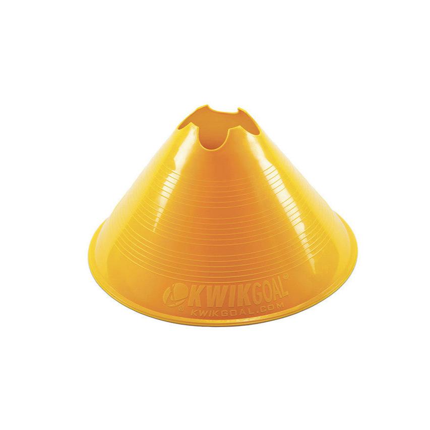 Kwikgoal Jumbo Disc Cone - Yellow Coaching Accessories Yellow Pack of 12 - Third Coast Soccer