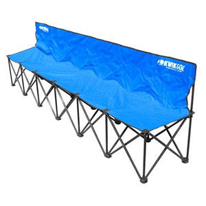 KwikGoal 6-Seat Kwik Bench - Blue Field Equipment Blue - Third Coast Soccer
