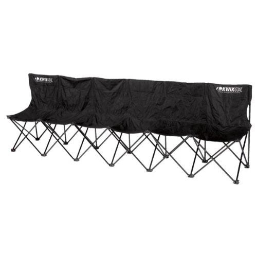 KwikGoal 6-Seat Kwik Bench - Black Field Equipment Black - Third Coast Soccer