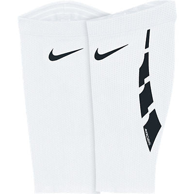 Nike Guard Lock Sleeves Shinguard Accessories White/Black Small - Third Coast Soccer