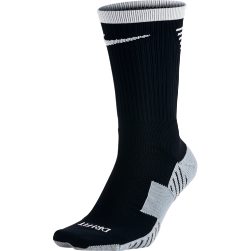 Nike Dry Squad Crew Sock Socks Black/White/White Small - Third Coast Soccer