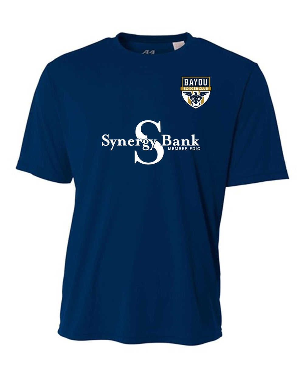 A4 Bayou SC Men's Recreational Jersey - Navy and White Bayou Soccer Club Rec Navy Mens Small - Third Coast Soccer