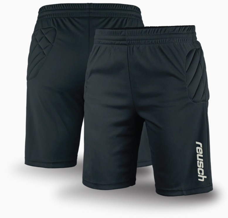 Reusch Match Padded Goalkeeper Short Goalkeeper Black/White Mens Small - Third Coast Soccer