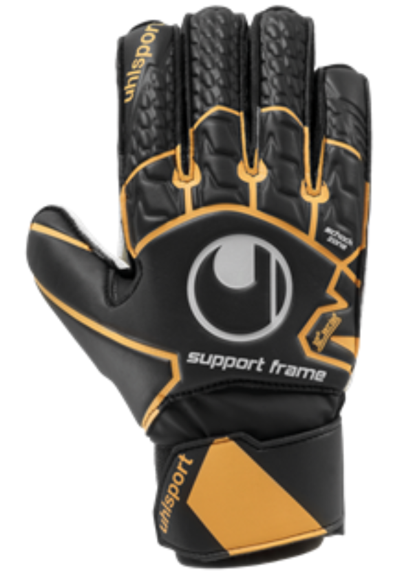 Uhlsport Soft Resist Sf Goalkeeper Glove - Black/Fluorescent Orange/White Gloves   - Third Coast Soccer