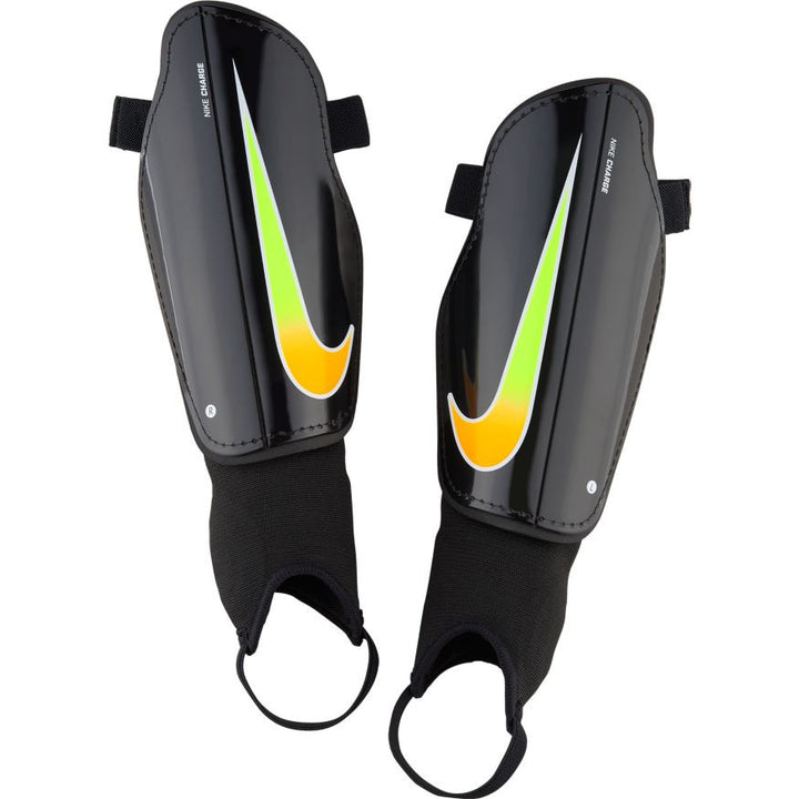 Nike Charge Shinguard Adult Shinguards Black/Laser Orange Small - Third Coast Soccer