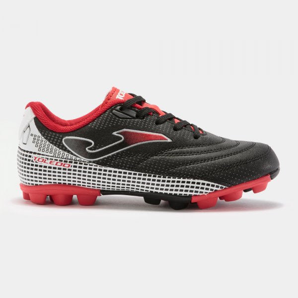 Joma Toledo Jr HG - Black/Red Youth Footwear Closeout - Third Coast Soccer