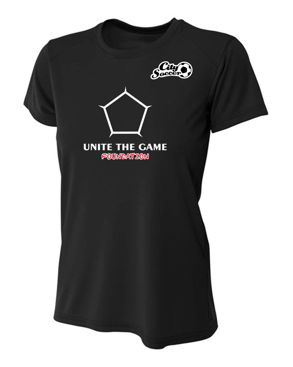 A4 City Soccer Women's Short-Sleeve Performance Shirt - Black City Soccer - Third Coast Soccer
