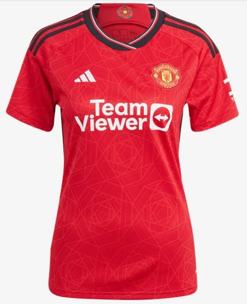 adidas Women's Manchester United Home Jersey 23/24 Club Replica Womens Small Team College Red - Third Coast Soccer
