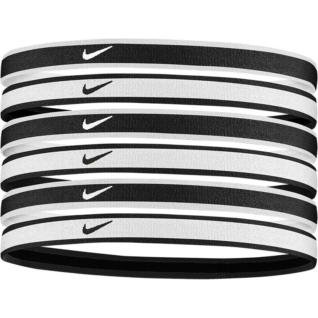 Nike Swoosh Sport Headbands 6 pack - White/Black Player Accessories   - Third Coast Soccer