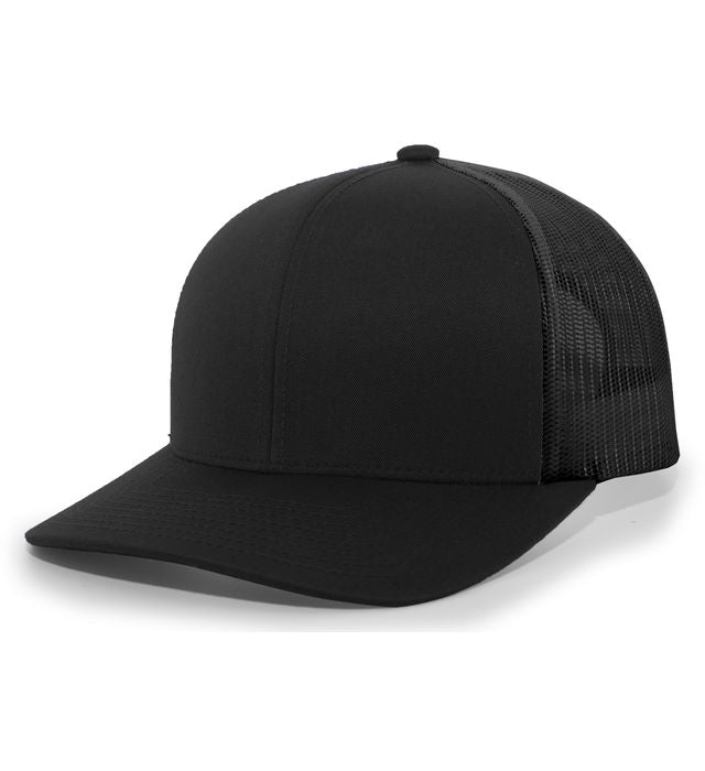 Cap America Tiger Truck Stop Flexfit Trucker Hat Hats Black/Black - Third Coast Soccer