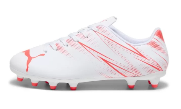 Puma Junior Attacanto FG - White/Orchid Youth Firm Ground White/Fire Orchid Youth 8 - Third Coast Soccer