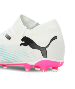 PUMA Future 7 Match FG/AG - White/Black/Poison Pink Mens Footwear   - Third Coast Soccer