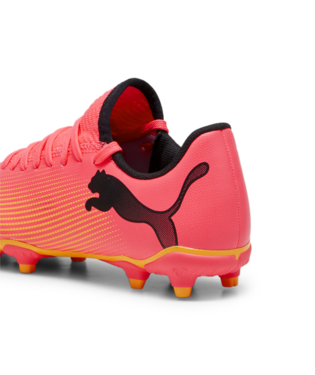 PUMA Junior Future 7 Play FG/AG - Sunset Glow/Black/Sun Stream Youth Footwear   - Third Coast Soccer