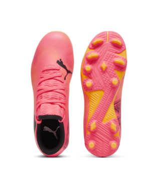 PUMA Junior Future 7 Play FG/AG - Sunset Glow/Black/Sun Stream Youth Footwear   - Third Coast Soccer