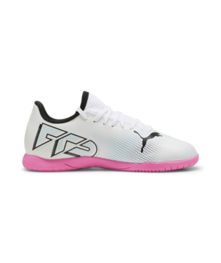 PUMA Future 7 Play IT Jr - White/Black/Poison Pink Youth Footwear   - Third Coast Soccer