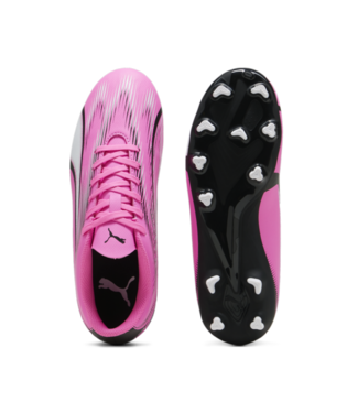 PUMA Junior Ultra Play FG/AG - Poison Pink/White/Black Youth Footwear   - Third Coast Soccer