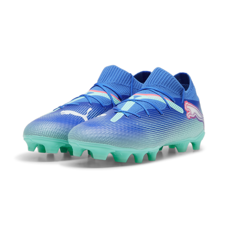 Puma Future 7 Pro FG/AG - Bluemazing/White/Electric Peppermint Mens Footwear   - Third Coast Soccer